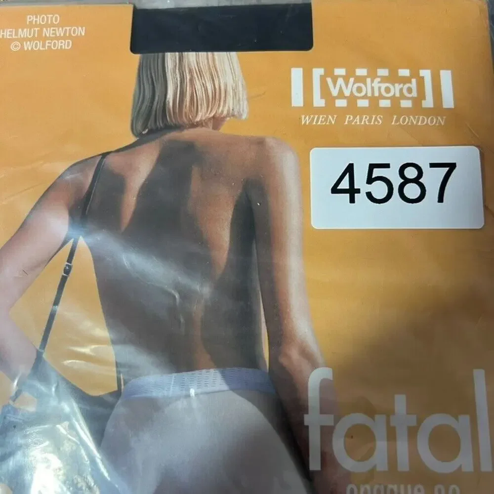 Helmut Newton For Wolford Tights Fatal Opaque 80 XS Admiral Pantyhose 107 89